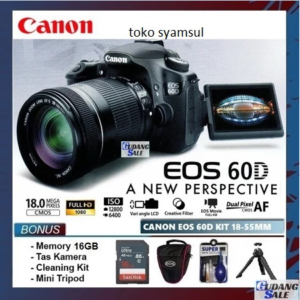 [NEW] KAMERA CANON EOS 60D + LENSA KIT 18-55MM IS - GARANSI 1 TAHUN - FREE ACCESORIES CAMERA DSLR 4